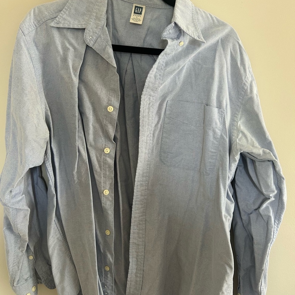 GAP Factory Store Men’s Light Blue Button-Down Shirt | Size S | 100% Cotton